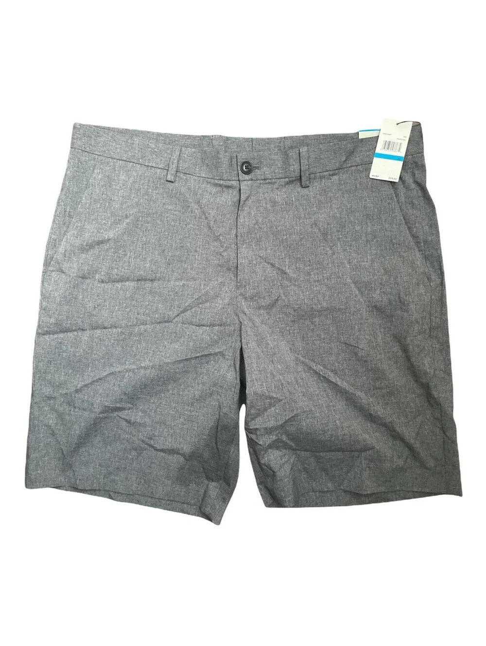 Perry Ellis Mens Portfolio Travel Luxe Chinos Shorts Gray Heathered 36 New W Tag